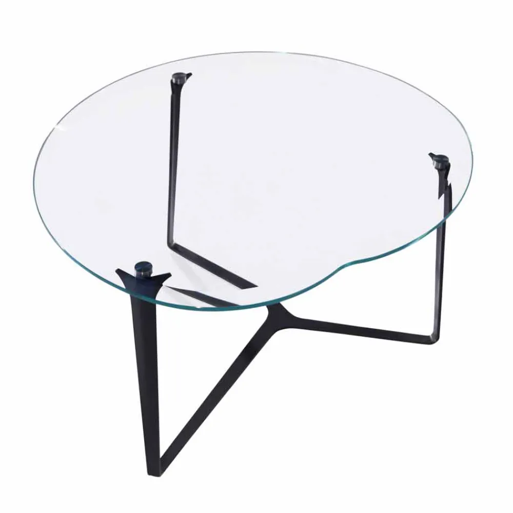 Viadurini Living Moderne Couchtische-Couchtisch, handgefertigt, aus Glas und Stahl Made in Italy - Alicante