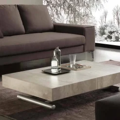 Viadurini Living Tisch Höhenverstellbar-Couchtisch höhenverstellbar mit melaminbeschichteter Tischplatte Palau