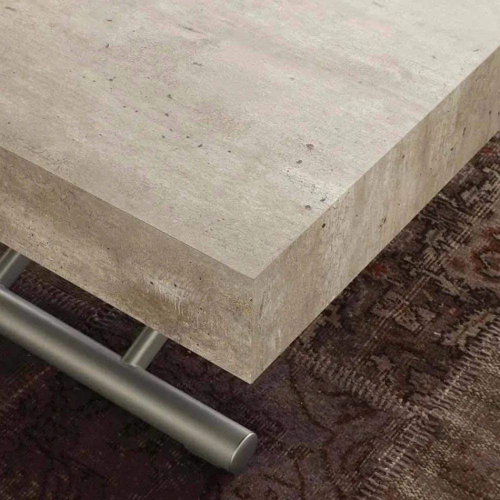 Viadurini Living Tisch Höhenverstellbar-Couchtisch höhenverstellbar mit melaminbeschichteter Tischplatte Palau