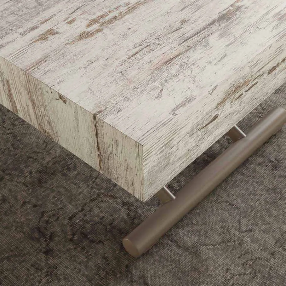 Viadurini Living Tisch Höhenverstellbar-Couchtisch höhenverstellbar mit melaminbeschichteter Tischplatte Palau