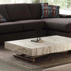 Viadurini Living Tisch Höhenverstellbar-Couchtisch höhenverstellbar mit melaminbeschichteter Tischplatte Palau