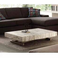 Viadurini Living Tisch Höhenverstellbar-Couchtisch höhenverstellbar mit melaminbeschichteter Tischplatte Palau