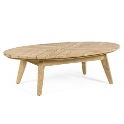 Viadurini in the Garden Garten Beistelltisch-Couchtisch im Freien aus Teakholz mit ovaler Platte, Homemotion - Ricardo