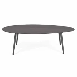 Viadurini in the Garden Garten Beistelltisch-Couchtisch im Freien mit ovaler Platte aus lackiertem Aluminium - Beyl