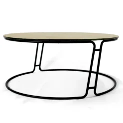 Viadurini Living Moderne Couchtische-Couchtisch mit Glasplatte und rundem Sockel, hergestellt in Italien – Tullia