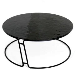 Viadurini Living Moderne Couchtische-Couchtisch mit Glasplatte und rundem Sockel, hergestellt in Italien – Tullia