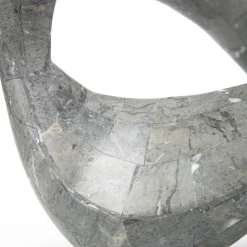 Viadurini Living Couchtische Aus Stein-Couchtisch mit Glasplatte und Sockel aus Fossilstein – Kalifornien