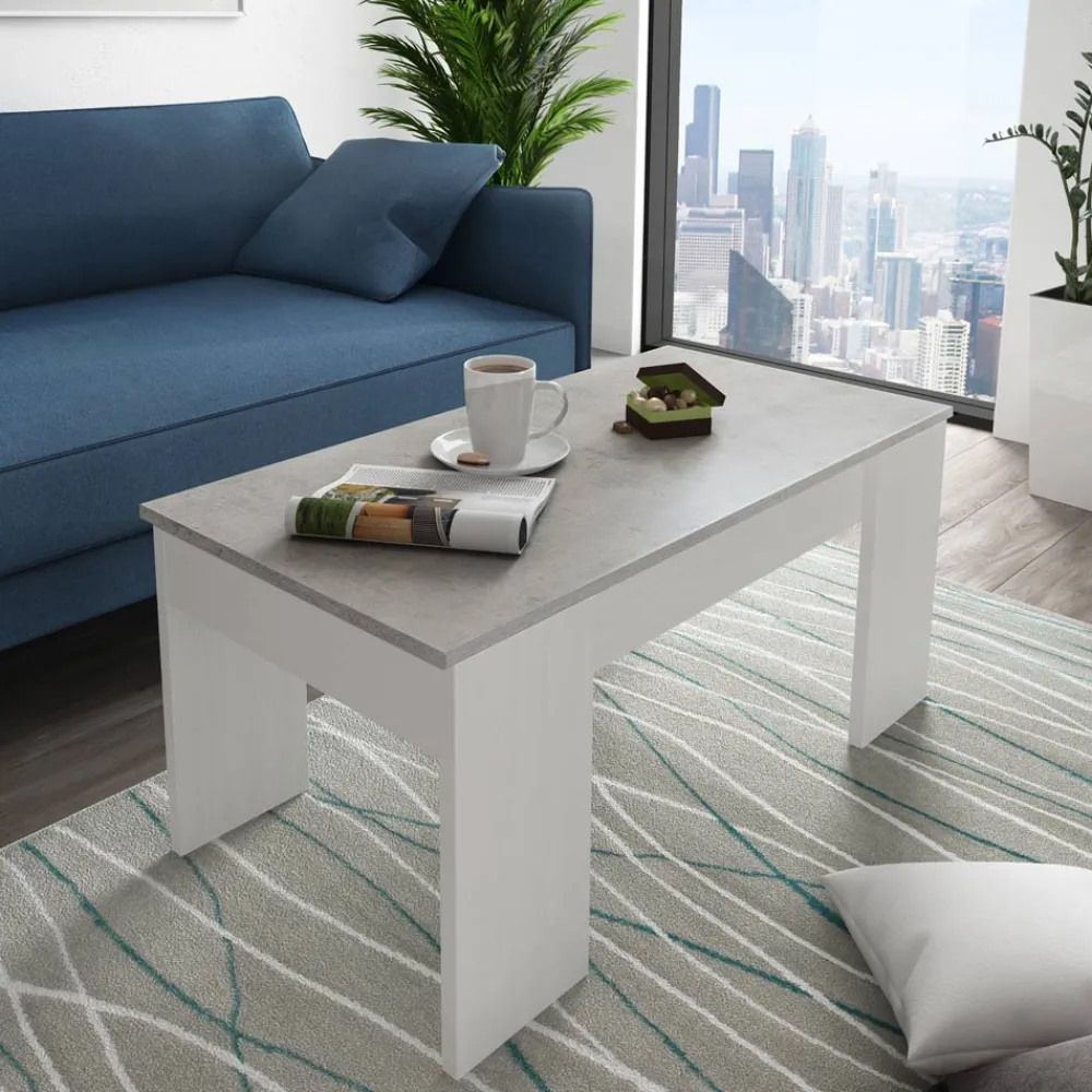 Viadurini Living Moderne Couchtische-Couchtisch mit Holzbehälter – Scandio