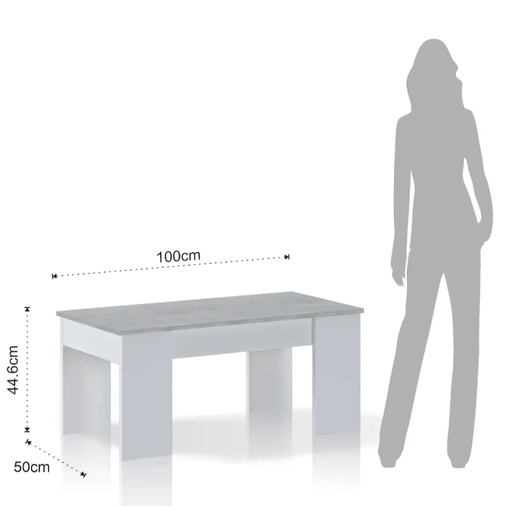 Viadurini Living Moderne Couchtische-Couchtisch mit Holzbehälter – Scandio