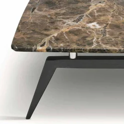 Viadurini Living Moderne Couchtische-Couchtisch mit Marmorplatte und Holzfuß Made in Italy - Raise