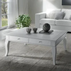 Viadurini Classic Klassische Couchtische-Couchtisch mit massiven Teilen aus Ayous und Linde, hergestellt in Italien – Ära