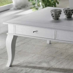 Viadurini Classic Klassische Couchtische-Couchtisch mit massiven Teilen aus Ayous und Linde, hergestellt in Italien – Ära