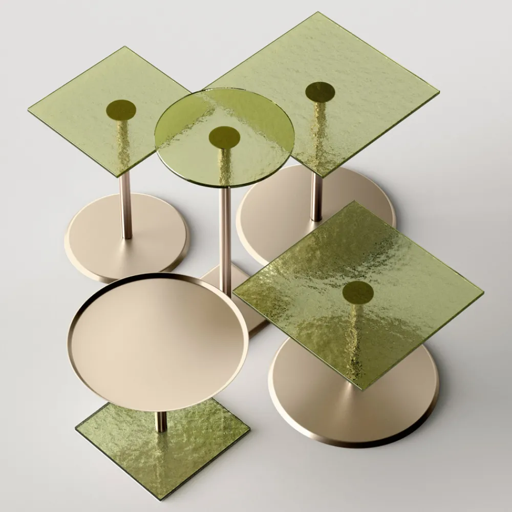 Viadurini Living Moderne Couchtische-Couchtisch mit quadratischer Glas- oder Metallplatte, hergestellt in Italien – Anakin