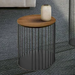 Viadurini Living Moderne Couchtische-Couchtisch mit runder Holzplatte Made in Italy - Montebianco