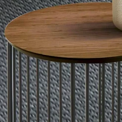 Viadurini Living Moderne Couchtische-Couchtisch mit runder Holzplatte Made in Italy - Montebianco