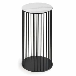 Viadurini Living Moderne Couchtische-Couchtisch mit runder Keramikplatte Made in Italy - Montebianco