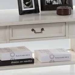 Viadurini Classic Klassische Couchtische-Couchtisch mit Schublade und Regal aus patiniertem Holz, hergestellt in Italien – Tuoni