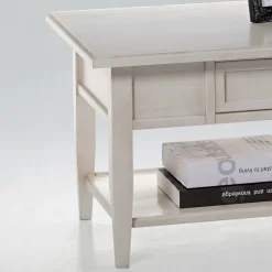 Viadurini Classic Klassische Couchtische-Couchtisch mit Schublade und Regal aus patiniertem Holz, hergestellt in Italien – Tuoni