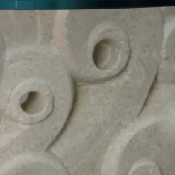 Viadurini Living Couchtische Aus Stein-Couchtisch oval aus Stein und Kristall in modernem Design Lindos