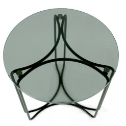 Viadurini Living Moderne Couchtische-Couchtisch und Sockel aus Glas mit 3 Halbmonden, hergestellt in Italien – Arepa