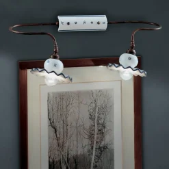 Ferroluce Vintage Wandleuchten-Country Handverzierte Wandleuchte aus Keramik - Rom