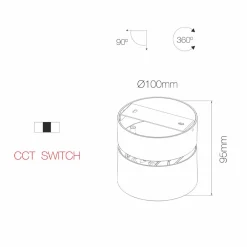 Viadurini Lighting Moderne Wandleuchten-Decken- oder Wandleuchte 14W Led Spotlight aus weißem oder schwarzem Aluminium - China