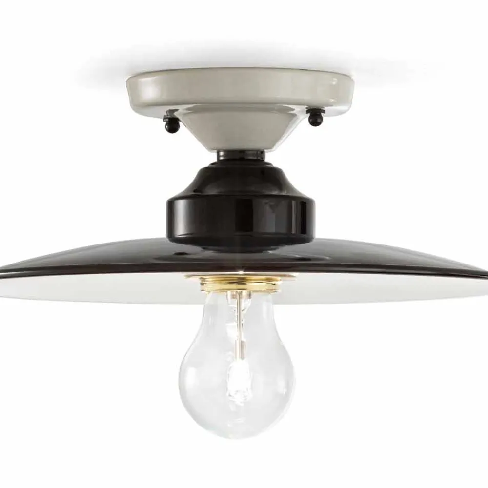 Ferroluce Klassische Deckenleuchten-Deckenlampe aus Keramik Jane