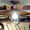 Aldo Bernardi Vintage Deckenleuchten-Deckenlampe aus Kupfer und Glas Nabucco von