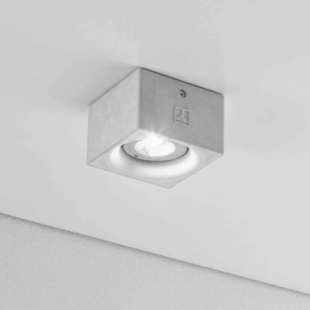 Aldo Bernardi Moderne Deckenleuchten-Deckenlampe viereckig Beton oder Gips in modernem Design Nadir