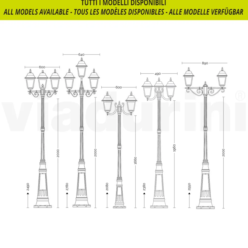 Viadurini Lighting Gartenlaternen-Deckenlaterne aus Aluminiumdruckguss und Glasdiffusor - Scintilla