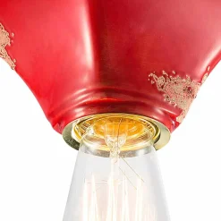 Ferroluce Vintage Deckenleuchten-Deckenleuchte aus Keramik im Vintage Stil viereckig Ashley Feroluce