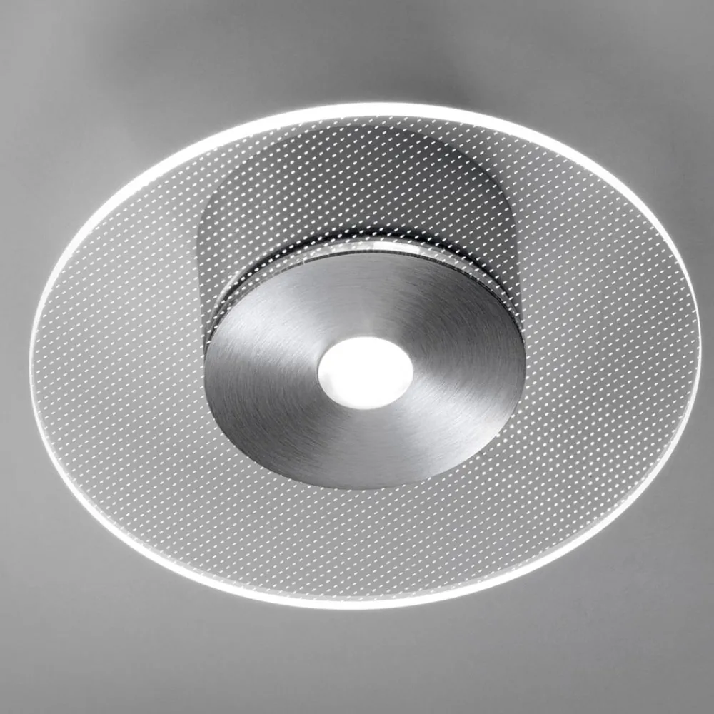 Viadurini Lighting Moderne Deckenleuchten-Deckenleuchte aus Metall mit mikrogepunktetem Plexiglasdiffusor - Nora