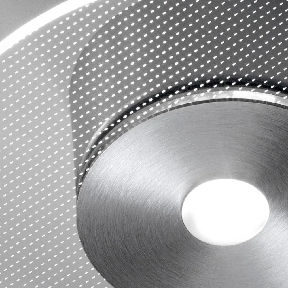 Viadurini Lighting Moderne Deckenleuchten-Deckenleuchte aus Metall mit mikrogepunktetem Plexiglasdiffusor - Nora