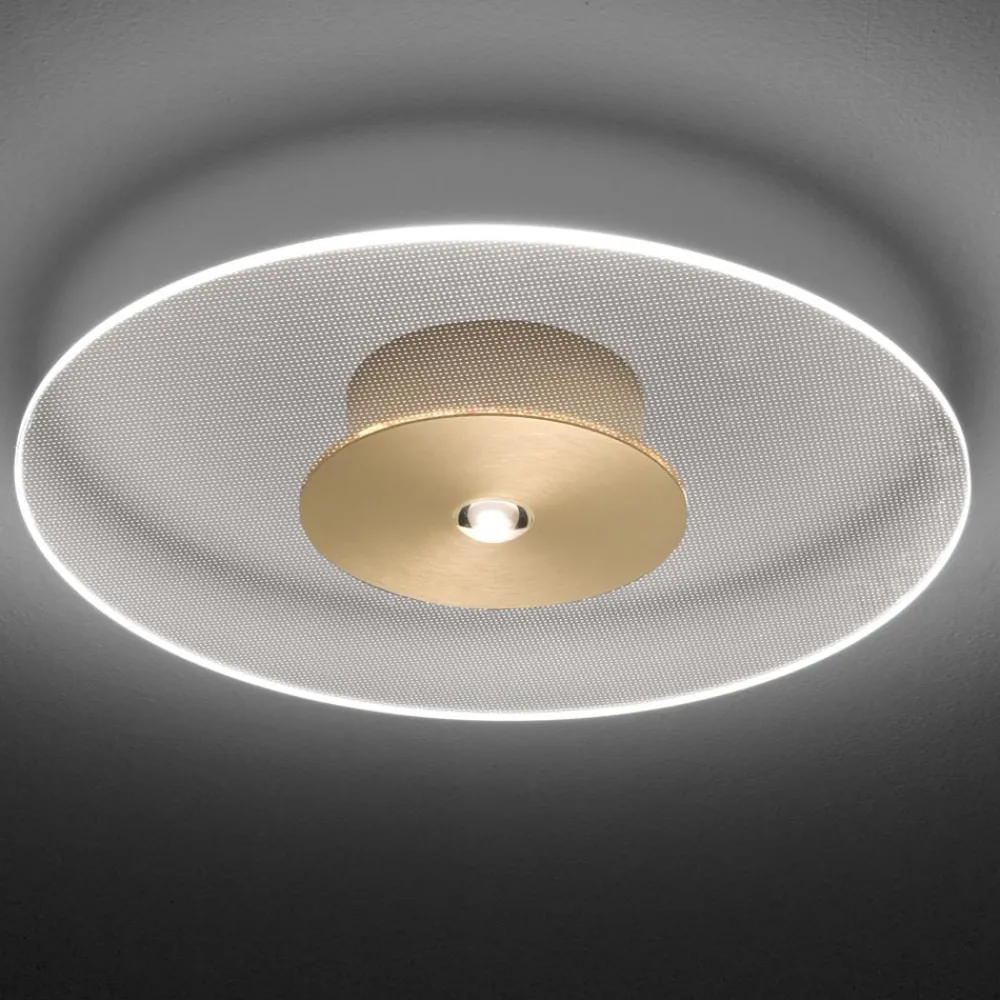 Viadurini Lighting Moderne Deckenleuchten-Deckenleuchte aus Metall mit mikrogepunktetem Plexiglasdiffusor - Nora