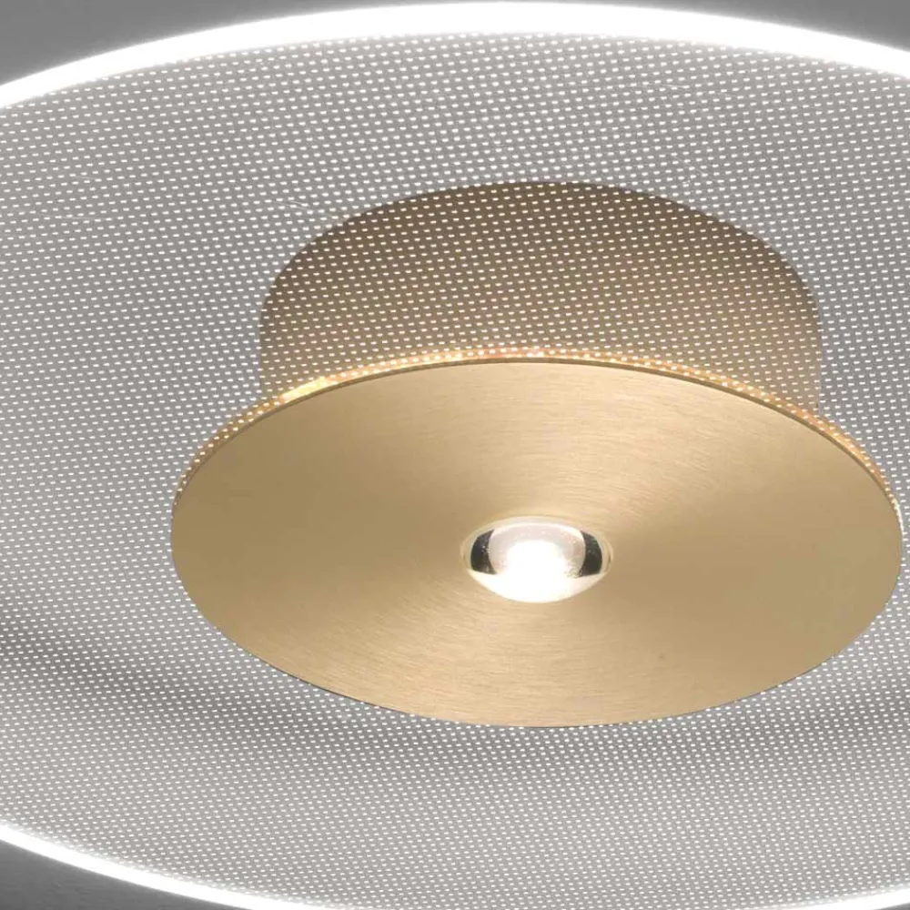 Viadurini Lighting Moderne Deckenleuchten-Deckenleuchte aus Metall mit mikrogepunktetem Plexiglasdiffusor - Nora