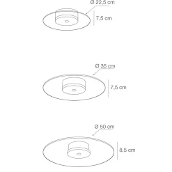 Viadurini Lighting Moderne Deckenleuchten-Deckenleuchte aus Metall mit mikrogepunktetem Plexiglasdiffusor - Nora