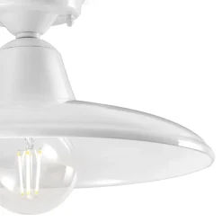 Ferroluce Deckenleuchte Industrial-Deckenleuchte aus schwarzer oder weißer Keramik und industriellem Vintage-Eisen - Bew