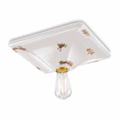 Ferroluce Vintage Deckenleuchten-Deckenleuchte im Retro Design aus Keramik Karen