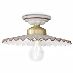 Ferroluce Shabby Chic Deckenleuchten-Deckenleuchte im rustikalen Stil aus Keramik L'Acquila