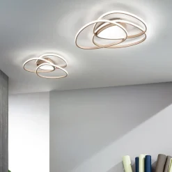 Viadurini Lighting Moderne Deckenleuchten-Deckenleuchte LED-Wandleuchte aus Metall mit Gold- oder Silberfinish - Rosella