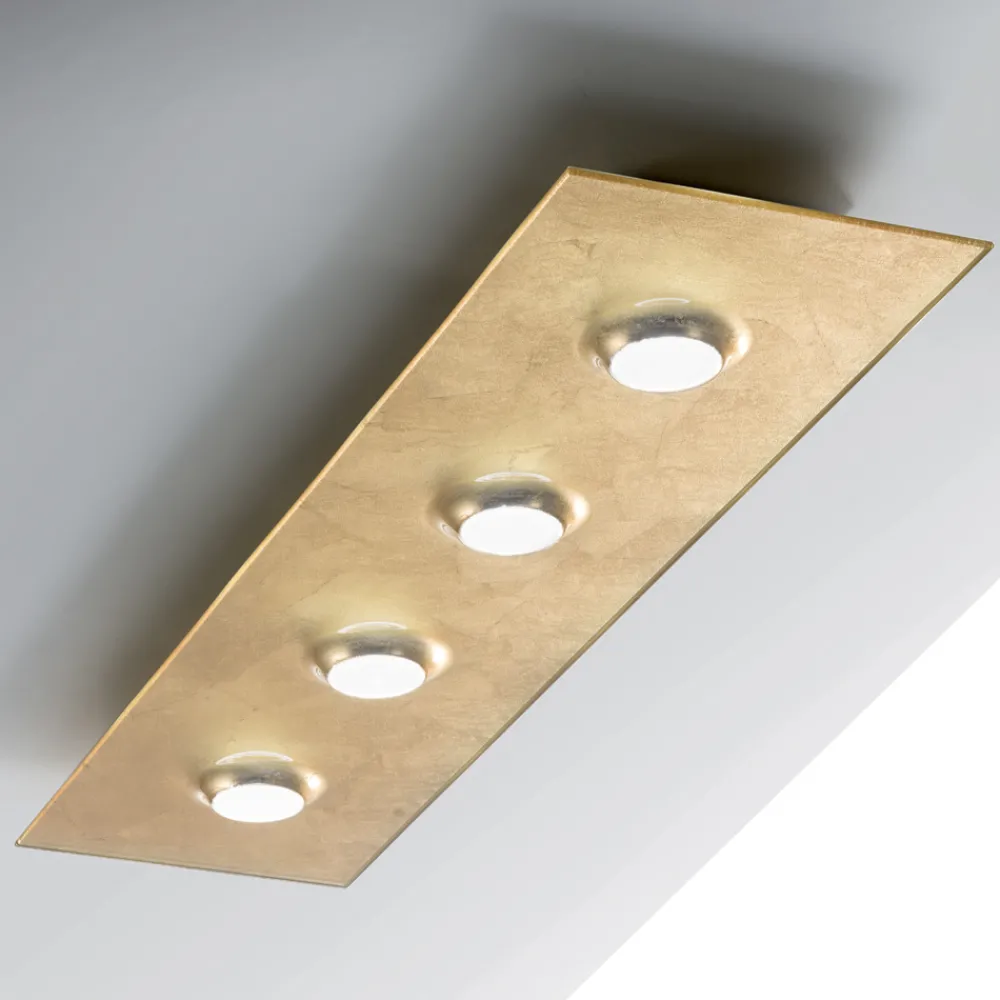 Viadurini Lighting Moderne Deckenleuchten-Deckenleuchte mit flacher Glasplatte mit Absenkungen - Kora