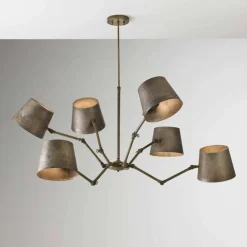 Il Fanale Vintage Kronleuchter-Deckenleuchter Reporter im Industrie Design 6 flammig