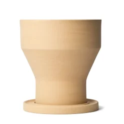 Viadurini in the Garden Deko Vasen-Dekorative Blumenvase mit Terrakotta-Untertasse Made in Italy - Lorna