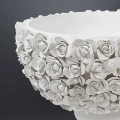 Viadurini Living Deko Vasen-Dekorative Innenvase aus weißer Keramik mit Dekoration Made in Italy - Camogli