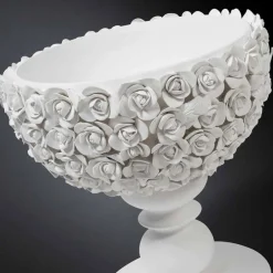 Viadurini Living Deko Vasen-Dekorative Innenvase aus weißer Keramik mit Dekoration Made in Italy - Camogli