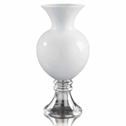 Viadurini Living Deko Vasen-Dekorative Innenvase aus weißem und transparentem Glas Made in Italy - Frodino