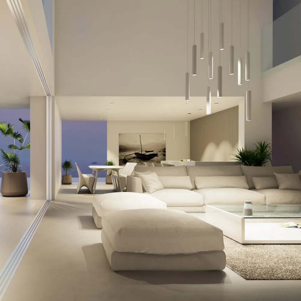 Viadurini Lighting Moderne Pendelleuchten-Dekorative Pendelleuchte aus weißem oder schwarzem Aluminium, 2 Stück - Rebolla