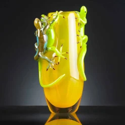 Viadurini Living Deko Vasen-Dekorative Vase aus farbigem Glas, handgefertigt in Italien - Geco