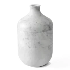 Viadurini Decor Deko Vasen-Dekorative Vase aus weißem Carrara Marmor Italienisches Luxusdesign - Calar