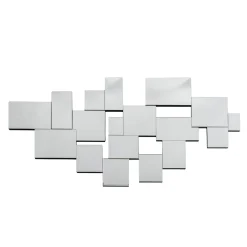 Viadurini Living Wandspiegel-Dekorativer rechteckiger Wandspiegel aus Mosaik und MDF – Buchstabe